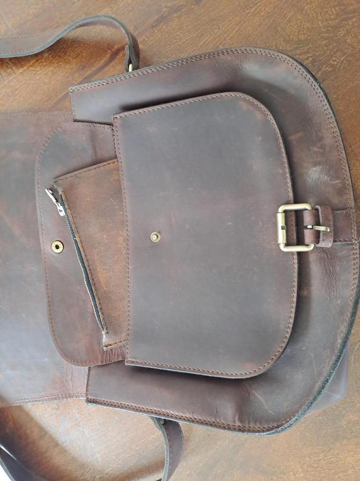Zadeltas Buffelleer - Zo Goed Als Nieuw!, Sieraden, Tassen en Uiterlijk, Tassen | Damestassen, Zo goed als nieuw, Schoudertasje