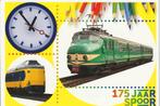 175 JAAR SPOOR STATIONSKLOK TREINSTELLEN HONDEKOP + KOPLOPER, Ophalen of Verzenden, 1980 tot heden, Ongelopen, Zuid-Holland
