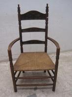 Antieke eiken boeren stoel met biezen zitting, Antiek en Kunst, Antiek | Meubels | Stoelen en Banken