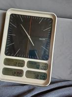 Vintage Karlsson Wereldtijd Wandklok, Ophalen of Verzenden, Gebruikt, Analoog, Wandklok