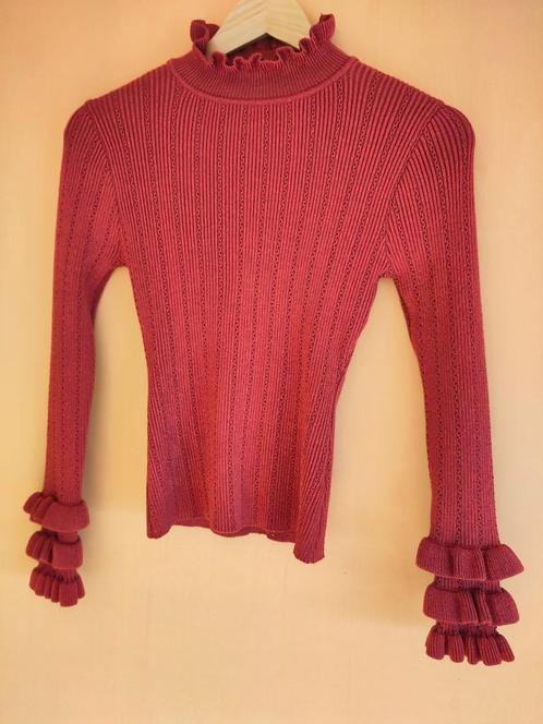 Gebreide Coltui in Warm Oranje, Maat XS/S, Kleding | Dames, Truien en Vesten, Zo goed als nieuw, Maat 34 (XS) of kleiner, Oranje