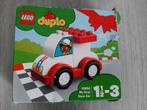 Duplo Lego 10860 mijn eerste raceauto in doos, Ophalen of Verzenden, Zo goed als nieuw, Complete set, Duplo