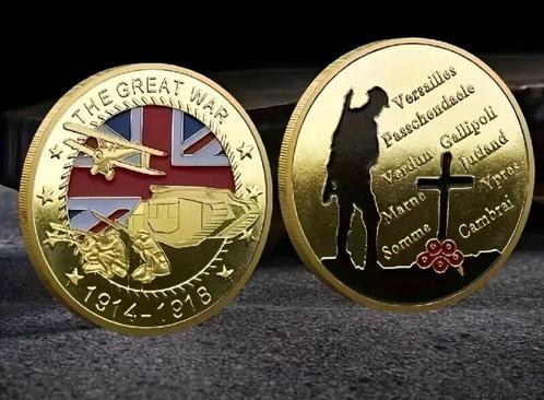 WW1 1914-1918 Britse verzamelmunt The Great War., Verzamelen, Militaria | Tweede Wereldoorlog, Landmacht, Overige typen, Overige gebieden