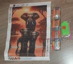 Diamond Painting Olifanten Familie 30x40, Ophalen of Verzenden, Nieuw