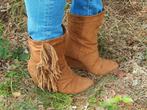 Ibiza fringe sleehak laarsjes camel mt.38/39 - nieuw in doos, Kleding | Dames, Schoenen, Bruin, Verzenden, Lage of Enkellaarzen