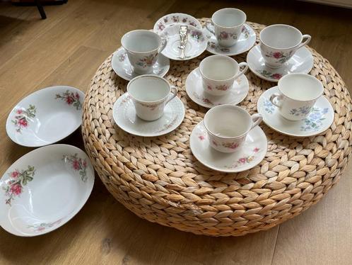 Brocante thee servies high tea, Antiek en Kunst, Antiek | Servies los, Ophalen