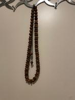 Houten kralenketting bruin, Verzenden, Zo goed als nieuw, Bruin, Overige materialen