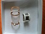 Set IXXXI ceramic zilver ring maat 17, Overige materialen, Ophalen of Verzenden, Zo goed als nieuw, 17 tot 18