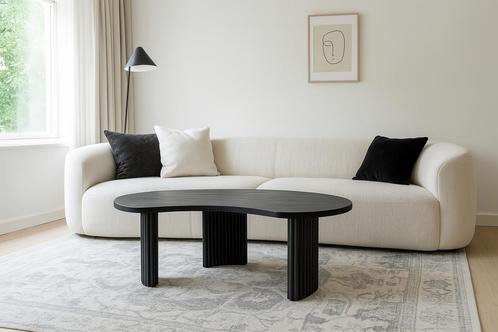 Organische salontafel zwart mango 125x70 Direct/Leverbaar, Huis en Inrichting, Tafels | Salontafels, Nieuw, Minder dan 50 cm, 50 tot 100 cm