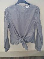 Vila blouse maat M blauw wit gestreept (strik), Vila, Blauw, Maat 38/40 (M), Ophalen of Verzenden