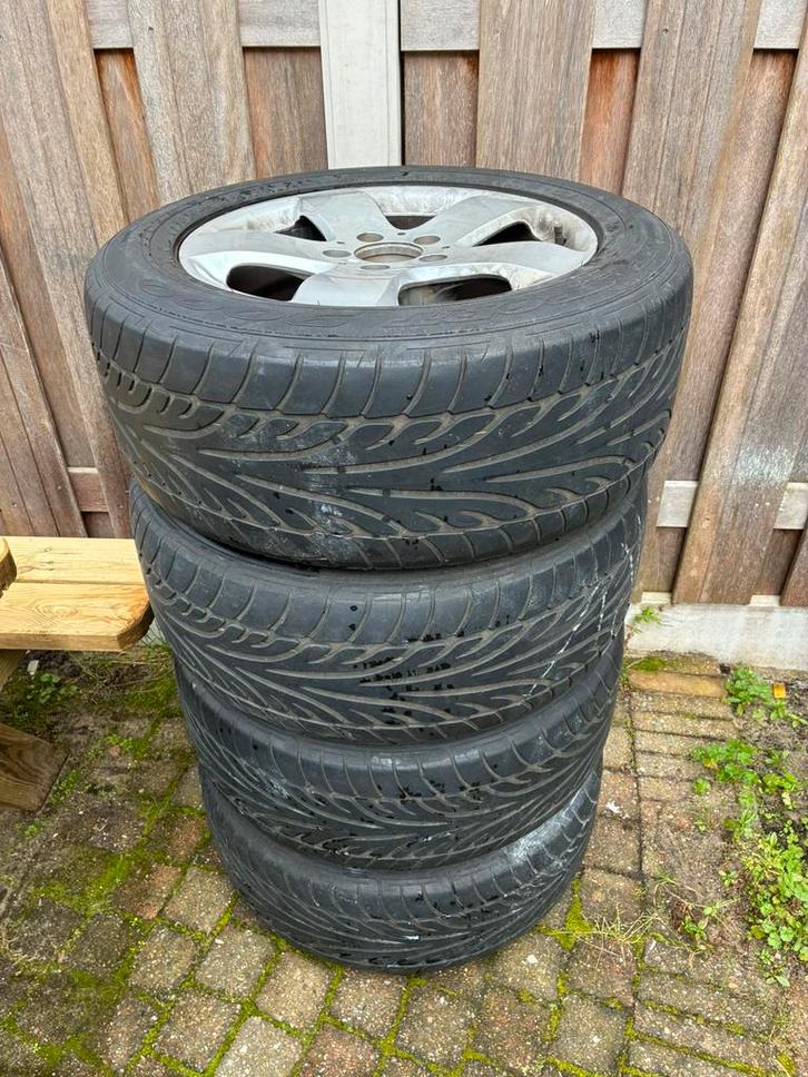 banden met velg - dunlop SP sport 9000, Auto diversen, Autosport-onderdelen, Zo goed als nieuw, Ophalen