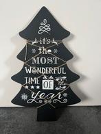 Kerst decoratie/ houten kerstboom met tekst, Ophalen of Verzenden, Zo goed als nieuw