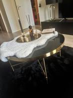 Salontafel geborsteld goud rookglas Eric Kuster Richmond, Huis en Inrichting, Ophalen, Overige materialen, 50 tot 100 cm, Rond