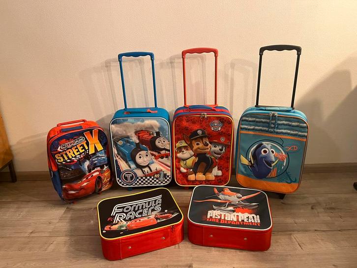 6 Kinderkoffers / rolkoffers, Kinderen en Baby's, Kindermode-accessoires, Gebruikt, Ophalen