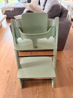 Groene Stokke Tripp Trapp met zitje, Kinderen en Baby's, Kinderstoelen, Ophalen, Gebruikt, Meegroeistoel, Stoelverkleiner