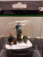 Kerstdorp figuur sneeuwballen gooien, Ophalen of Verzenden, Zo goed als nieuw