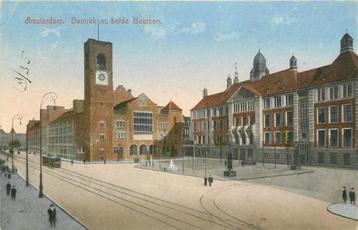 (304-009-005) Amsterdam Damrak met beide Beurzen beschikbaar voor biedingen