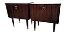 2 Vintage nachtkastjes mid century/retro palissander, Ophalen, Overige materialen, Gebruikt, Minder dan 45 cm