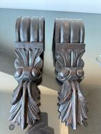 Twee antieke houten consoles wandsteunen, Antiek en Kunst, Kunst | Beelden en Houtsnijwerken, Ophalen of Verzenden