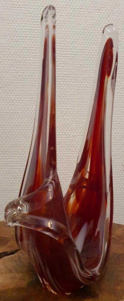 Glas item glaskunst object rood wit gaaf uniek bijzonder, Antiek en Kunst, Kunst | Designobjecten, Ophalen of Verzenden