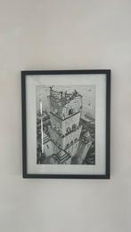 Toren van Babel vintage Escher poster met lijst, Ophalen of Verzenden