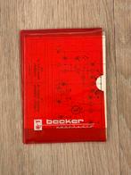 Becker radio instructies, Ophalen of Verzenden, Zo goed als nieuw, Overige merken