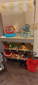 Little Dutch Houten Marktkraam met extra veel Accessoires, Kinderen en Baby's, Speelgoed | Speelkeukens, Ophalen, Zo goed als nieuw