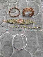 Armbanden collectie: messing, glas, strass, edelsteen, Sieraden, Tassen en Uiterlijk, Armbanden, Ophalen of Verzenden, Gebruikt