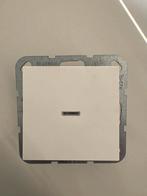 Gira Drukvlakschakelaar Zuiver Wit Mat met LED (013627), Ophalen of Verzenden, Nieuw, Schakelaar