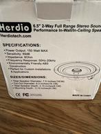Herdio 6.5" 2-weg Inbouw Speakers - Nieuw in doos, Overige merken, Nieuw, Ophalen of Verzenden, 120 watt of meer