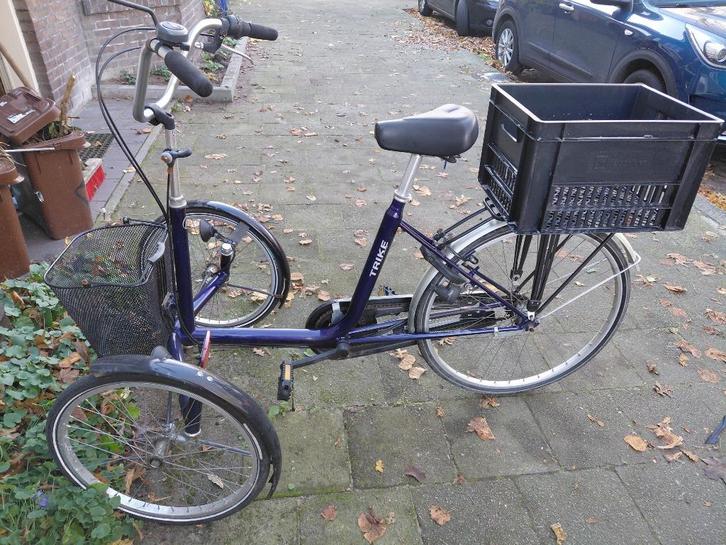 driewielfiets Trike Donkerblauw 3 versnellingen, Fietsen en Brommers, Fietsen | Driewielfietsen, Gebruikt, Ophalen