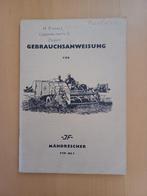 Handleiding voor de JF Maaidoser type MS 5, Boeken, Vervoer en Transport, Gelezen, Tractor en Landbouw, Verzenden