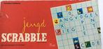 Jeugd Scrabble 1958 met houten letters, Hobby en Vrije tijd, Gezelschapsspellen | Bordspellen, Vijf spelers of meer, Ophalen of Verzenden