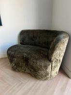 WOOOD fauteuil Stone velvet warmgroen, Huis en Inrichting, Ophalen, Zo goed als nieuw