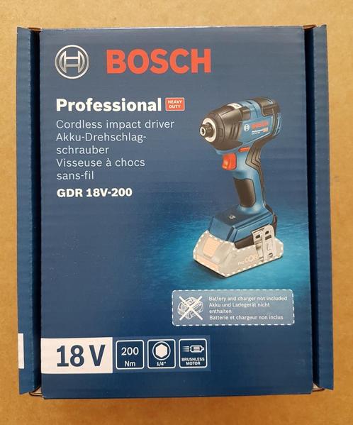 Bosch GDR 18V-200 Professional, Doe-het-zelf en Verbouw, Gereedschap | Machine-onderdelen en Toebehoren, Nieuw, Ophalen of Verzenden