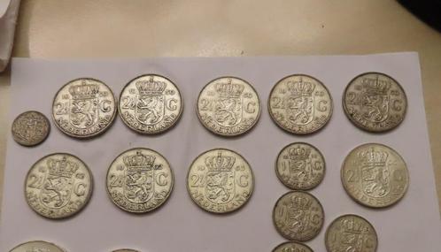 oud geld guldens en rijksdaalders en kwartje van zilver, Postzegels en Munten, Munten en Bankbiljetten | Verzamelingen, Munten