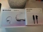Oculus quest 2 met oculus link cable PC VR, Spelcomputers en Games, Virtual Reality, Ophalen of Verzenden, Zo goed als nieuw, Pc