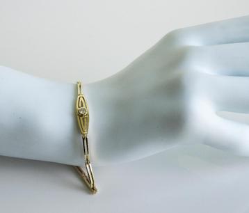 14 krt gouden armband Versace-stijl met Diamant