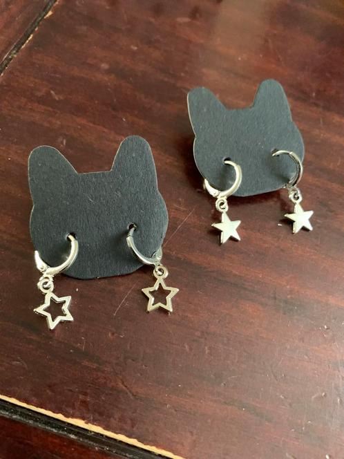 Sterretjes, Sieraden, Tassen en Uiterlijk, Oorbellen, Nieuw, Hangers, Overige materialen, Zilver, Verzenden