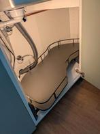 Enkele IKEA Utrusta uittrekbare onderhoekkastinrichting, Ophalen, Grijs, 50 tot 100 cm, Zo goed als nieuw