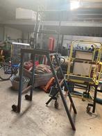 Verrijdbare metalen trap, Doe-het-zelf en Verbouw, Ladders en Trappen, Ophalen of Verzenden, Minder dan 2 meter