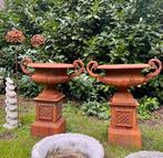 * set gietijzer Tuinvazen met sokkel Franse Oorvaas Vaas Pot, Tuin en Terras, Tuinvazen, Ophalen, Nieuw