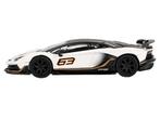 Mini GT 1:64 Lamborghini Aventador SVJ 63 Bianco Asopo White, -, Nieuw, Ophalen of Verzenden, -