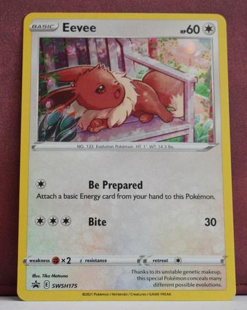 Eevee Holo SWSH175 SWSH Black Star Promos Pokémon Kaart beschikbaar voor biedingen