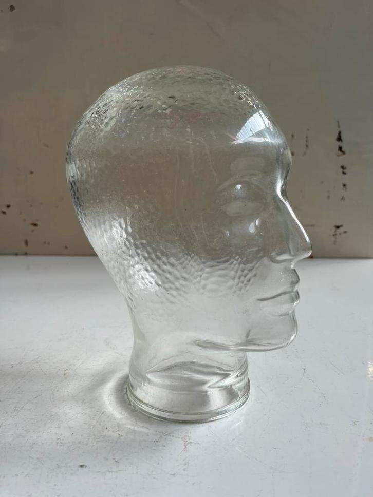 Vintage glazen hoofd, Antiek en Kunst, Kunst | Designobjecten, Ophalen of Verzenden