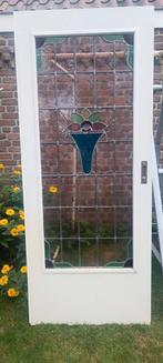 Glas in Lood Schuifdeur - 203x84cm, Doe-het-zelf en Verbouw, Deuren en Horren, Ophalen, Gebruikt, 80 tot 100 cm, Glas