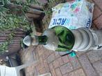 Antiek  Leerdam glas en .tin whiskey fles, Ophalen of Verzenden