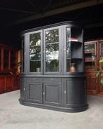 Donkere Winkelkast | Ronde Vitrinekast | Buffetkast #2330