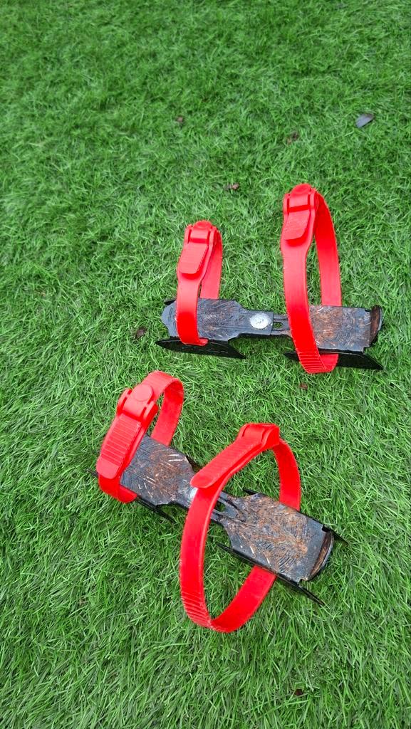 Onderbinders met dubbele ijzers - ideaal voor beginners!, Sport en Fitness, Schaatsen, Gebruikt, Overige typen, Overige merken