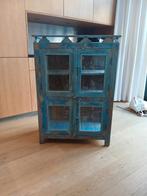 Vitrine kast India rustiek, Ophalen, Zo goed als nieuw